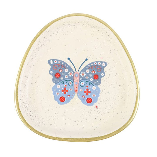 Floral ButterflyTrinket Dish
