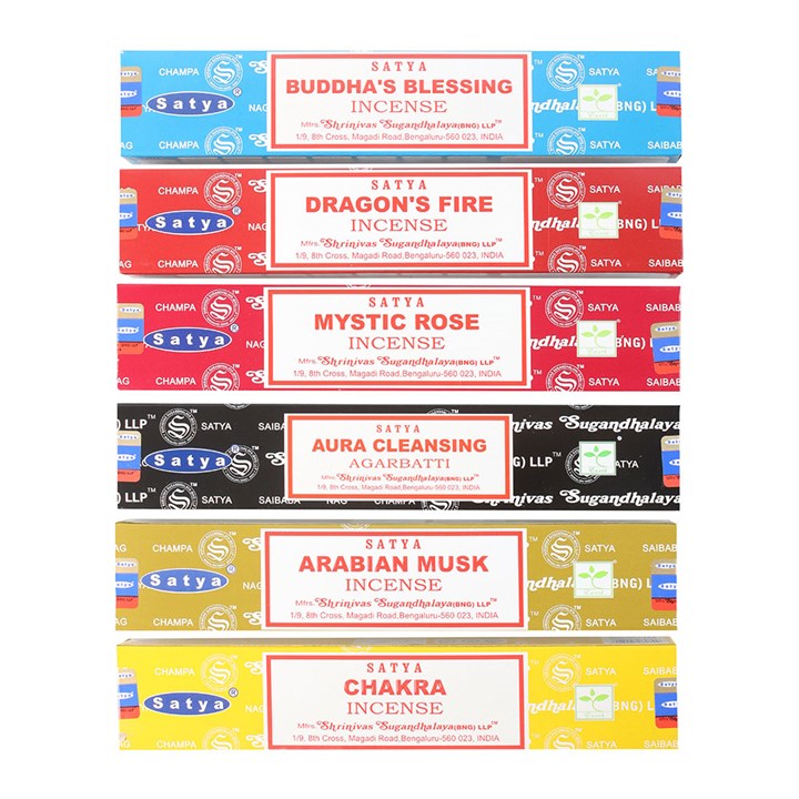 6 Packs of Assorted Fragrance Incense Sticks by Satya