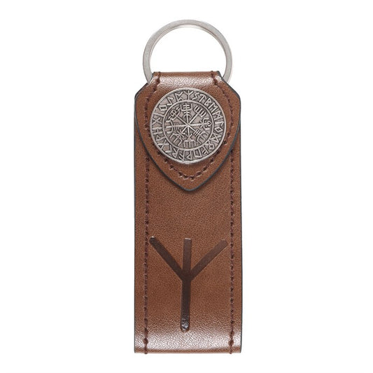 Protection Viking Rune Faux Leather Keyring