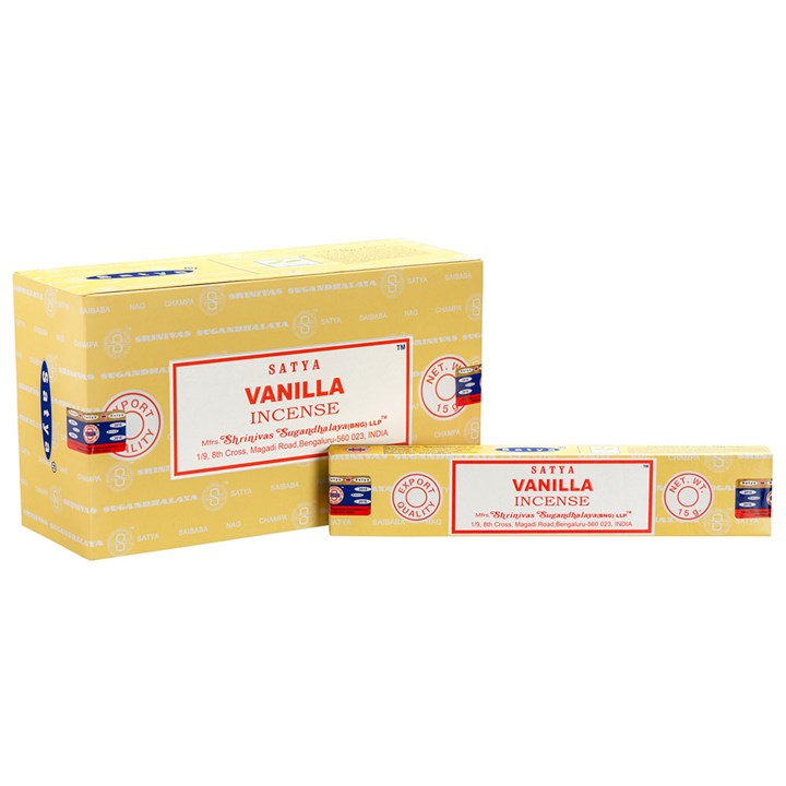 Set of 12 Vanilla Incense Sticks by Satya (12/50)