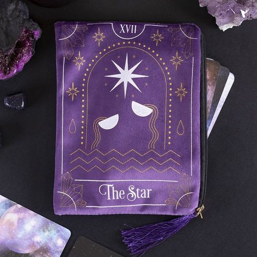 The Star Tarot Card Zippered Makeup Bag