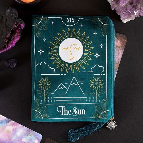 The Sun Tarot Card Zippered Makeup Bag
