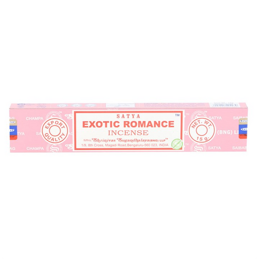 Set of 12 Satya Exotic Romance Incense Sticks