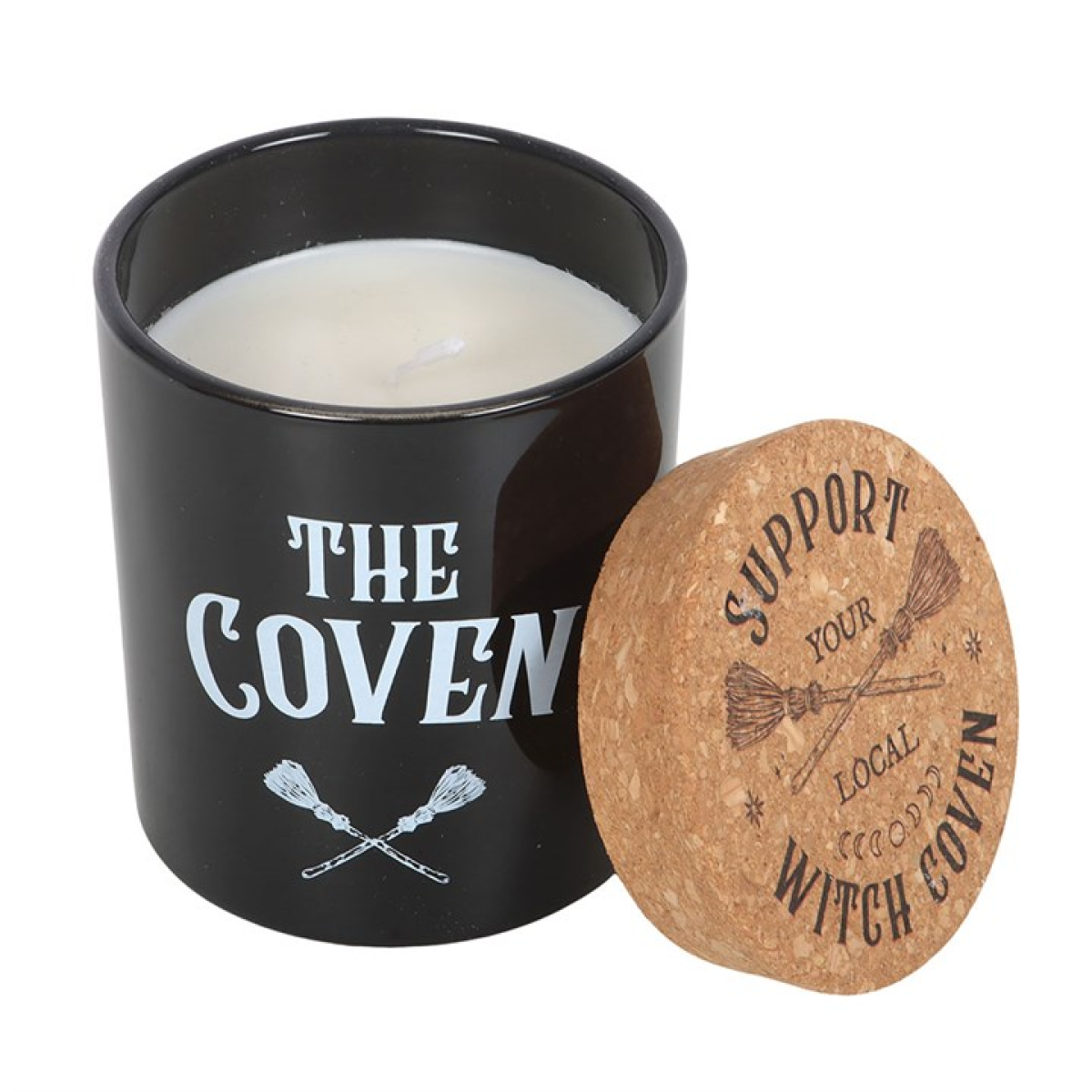 The Coven Black Fig Scented Glass Candle with Cork Lid