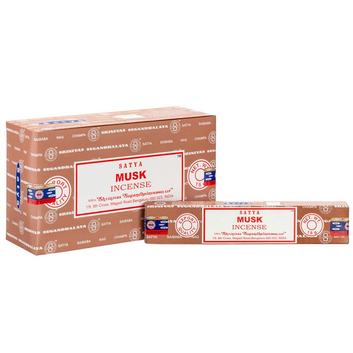 Set of 12 Musk Incense Sticks by Satya