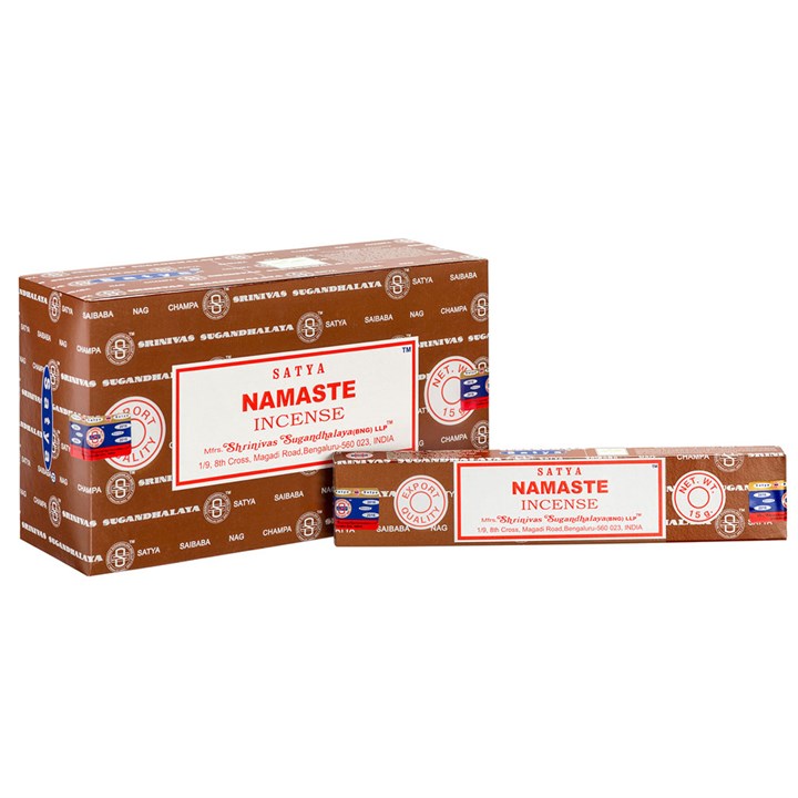 Set of 12 Namaste Incense Sticks by Satya