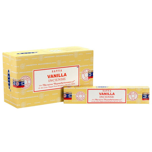 Set of 12 Vanilla Incense Sticks by Satya (12/50)