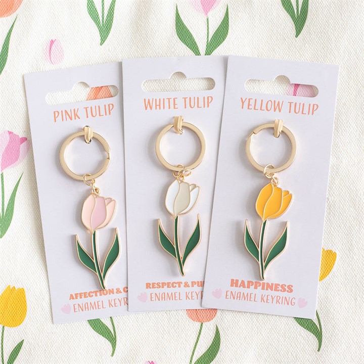 Yellow Tulip Keyring
