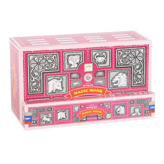 Set of 12 Satya Superhit Magic Monk Incense 15g