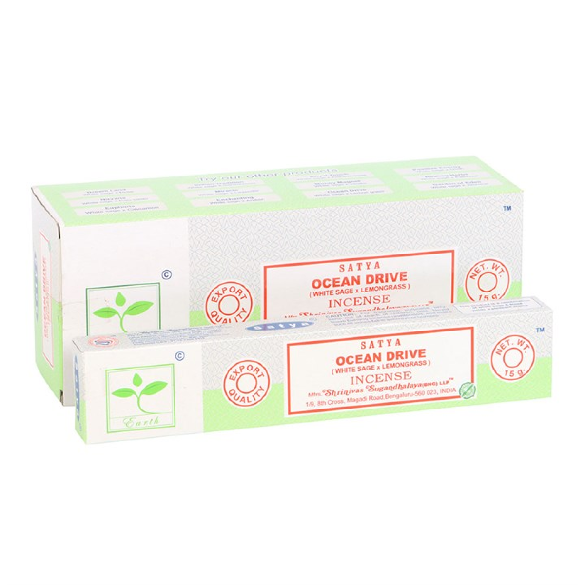 Set of 6 Earth Satya Ocean Drive Incense