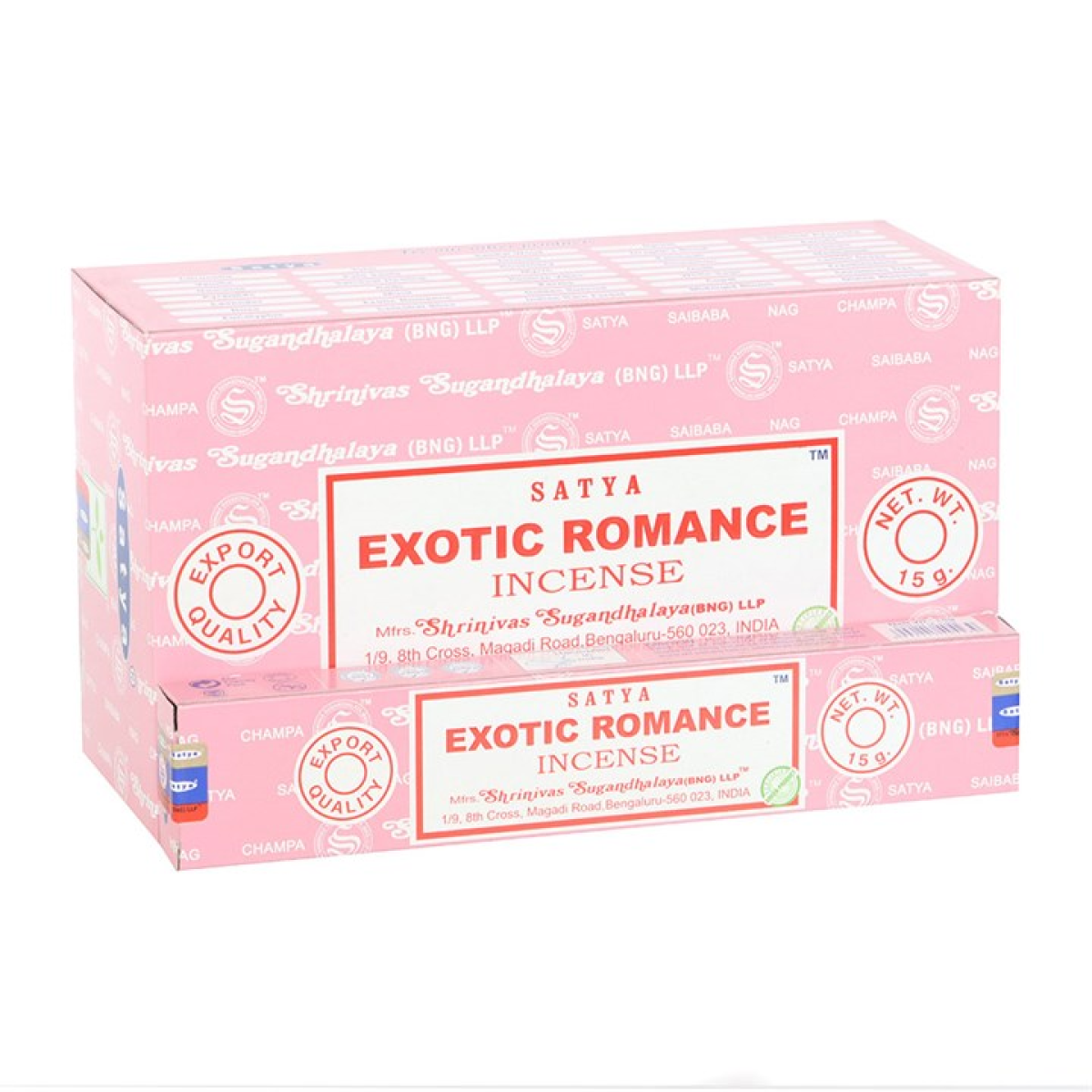 Set of 12 Satya Exotic Romance Incense Sticks