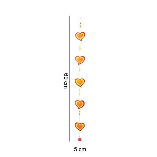 Red and Yellow String Of Hearts