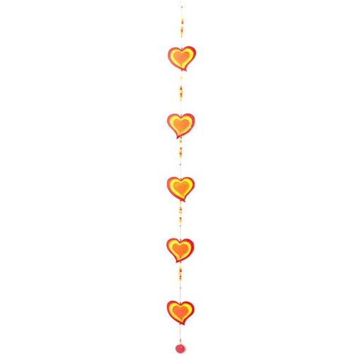 Red and Yellow String Of Hearts