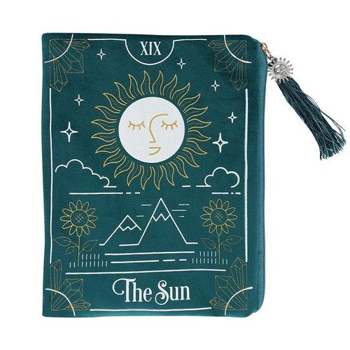 The Sun Tarot Card Zippered Makeup Bag